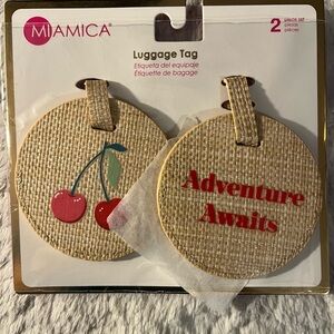 MIAMICA Beige Luggage Tag Set